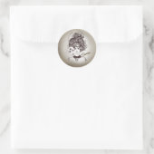 Gemini Gemaskerde Dame Zodiac Ronde Sticker (Tas)
