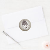 Gemini Gemaskerde Dame Zodiac Ronde Sticker (Envelop)