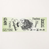 Gemini Gemaskerde Lady Zodiac Green Personal Yoga  Yogamat (Voorkant (horizontaal))