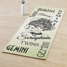 Gemini Gemaskerde Lady Zodiac Green Personal Yoga  Yogamat