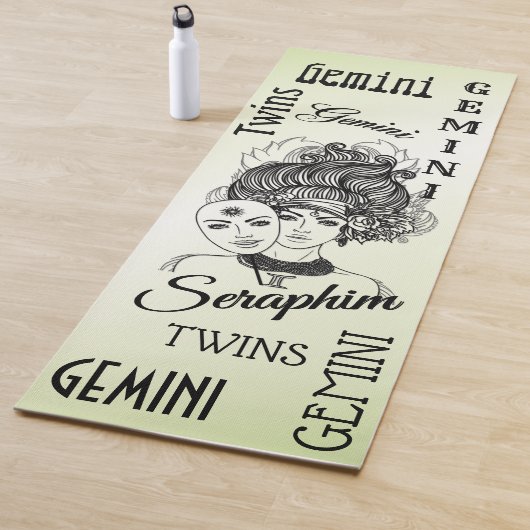 Gemini Gemaskerde Lady Zodiac Green Personal Yoga  Yogamat (In situ)