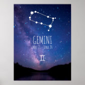 Gemini | Gepersonaliseerd Poster voor Zodiac Const (Voorkant)