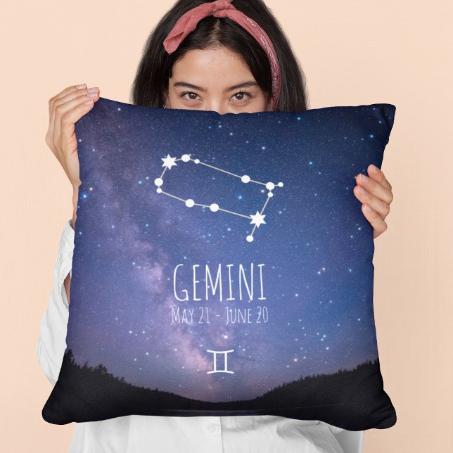 Gemini | Gepersonaliseerde zodiac-constellatie Kussen (Creator heeft geüpload)
