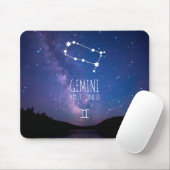 Gemini | Gepersonaliseerde zodiac-constellatie Muismat (Met muis)