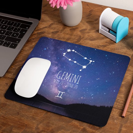 Gemini | Gepersonaliseerde zodiac-constellatie Muismat