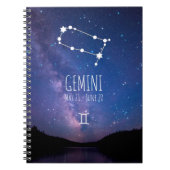 Gemini | Gepersonaliseerde zodiac-constellatie Notitieboek (Voorkant)