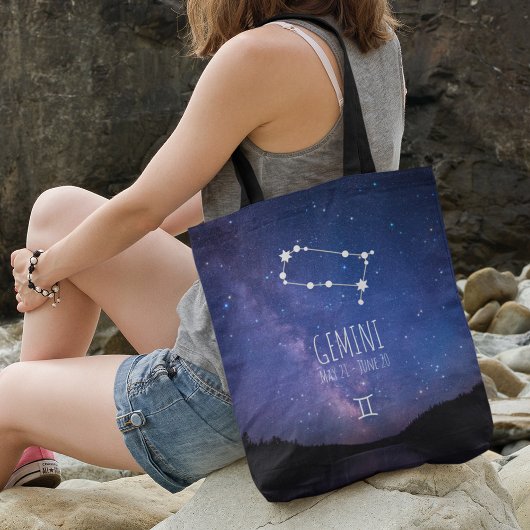 Gemini | Gepersonaliseerde zodiac-constellatie Tote Bag
