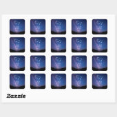Gemini | Gepersonaliseerde zodiac-constellatie Vierkante Sticker (Vel)