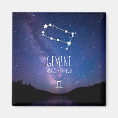 Gemini | Gepersonaliseerde Zodiac Constellation Ma Magneet (Voorkant)