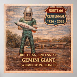 Gemini Giant Wilmington Route 66 Poster