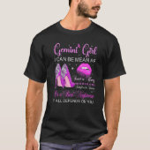 Gemini Girl Birthday High Heels Driving Lips Butt T-shirt (Voorkant)