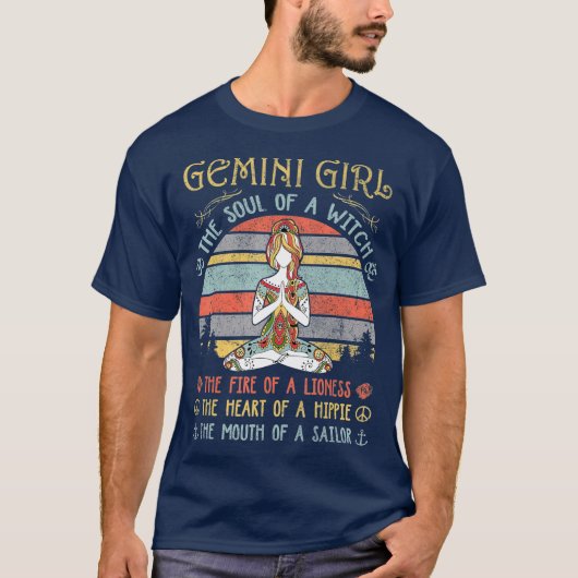 Gemini Girl de sol van een hondendag T-shirt (Voorkant)
