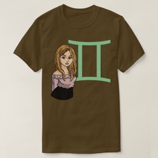 Gemini Girl Green T-shirt (Design voorkant)