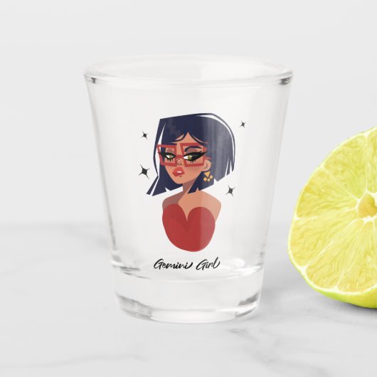 Gemini Girl Shot Glas (Voorkant)