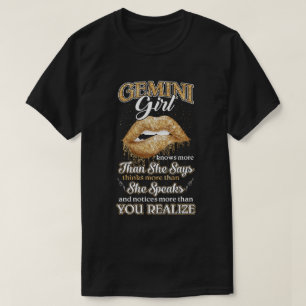 Gemini Girl weet meer dan ze zegt: mei jl. T-shirt