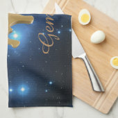 Gemini golden sign theedoek (Quarter Fold)