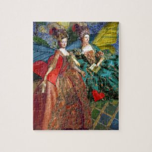 Gemini Gothic Whimsical Collage Butterfly Women Legpuzzel