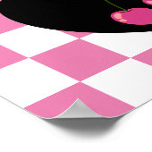 Gemini gotische esthetische geruite kersen kunst poster (Hoek)