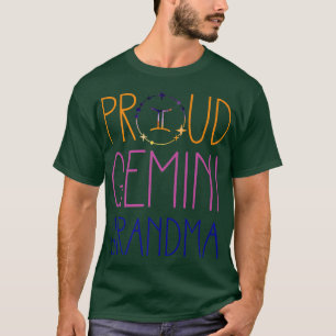 Gemini Grandma Proud Grandma Zodiac Symbol Astrolo T-shirt