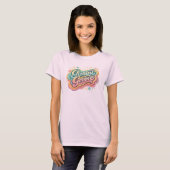 Gemini Groove | Retro Zodiac Astrologie T-Shirt (Voorkant volledig)