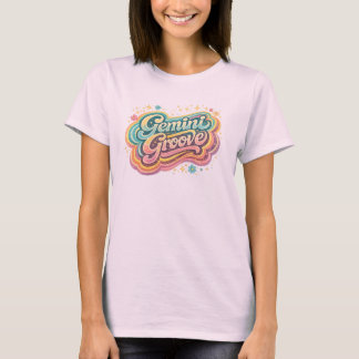 Gemini Groove | Retro Zodiac Astrologie T-Shirt