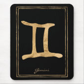 Gemini hammered goud gestileerde astrologie symboo muismat (Voorkant)