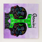 Gemini Hand Drawn Art Horoscope Sign Legpuzzel (Horizontaal)