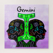 Gemini Hand Drawn Art Horoscope Sign Legpuzzel (Verticaal)