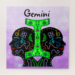 Gemini Hand Drawn Art Horoscope Sign Legpuzzel