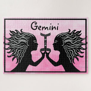 Gemini Hand Drawn Art Horoscope Sign Zodiac Legpuzzel