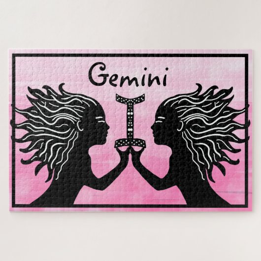 Gemini Hand Drawn Art Horoscope Sign Zodiac Legpuzzel (Horizontaal)