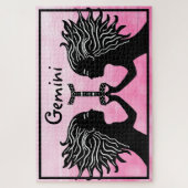 Gemini Hand Drawn Art Horoscope Sign Zodiac Legpuzzel (Verticaal)