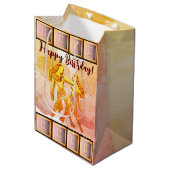 Gemini - Happy Birthday Medium Gift Bag Medium Cadeauzakje (Voorkant Gekanteld)