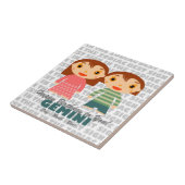 Gemini Happy Birthday Tegeltje (Zijkant)