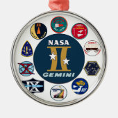 Gemini Herdenkingsdag Logo Metalen Ornament (Voorkant)