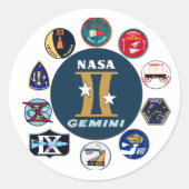 Gemini Herdenkingsdag Logo Ronde Sticker (Voorkant)