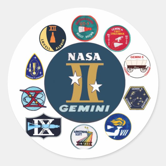 Gemini Herdenkingsdag Logo Ronde Sticker (Voorkant)
