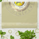 Gemini - het Astrologische Twitter-teken Theedoek (Gevouwen)