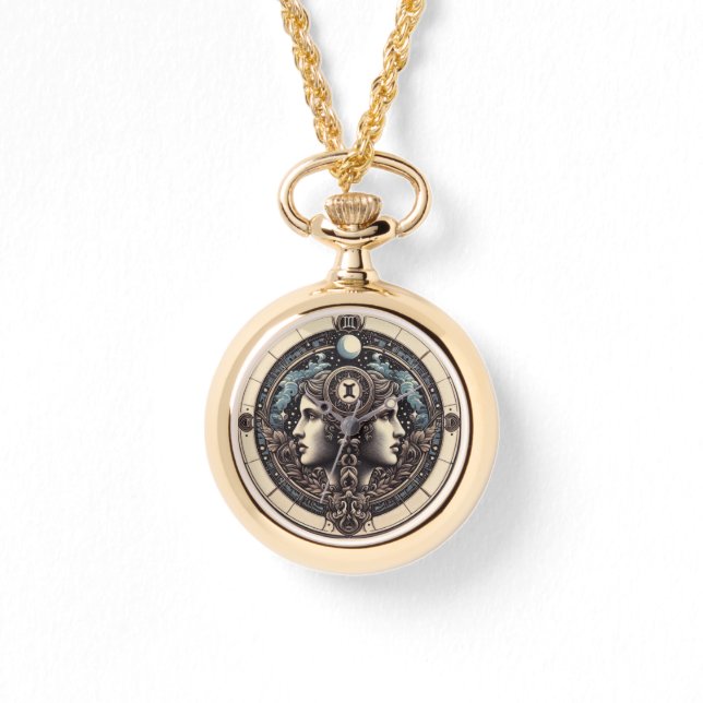 Gemini Horoscoop Ketting Watch (Voorkant)