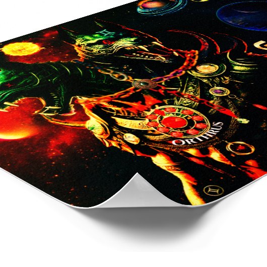 Gemini Horoscoop Mythical Creatures Poster (Hoek)