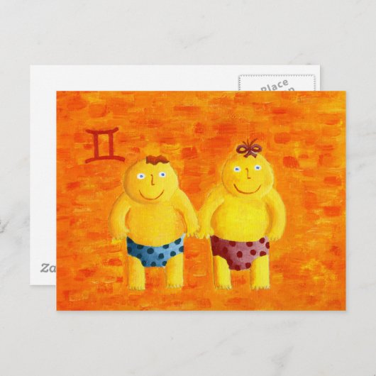 Gemini Horoscoop Sterrenbeeld Sterrenbeeld Briefkaart (Voorkant / Achterkant)