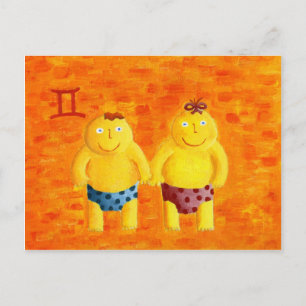 Gemini Horoscoop Sterrenbeeld Sterrenbeeld Briefkaart