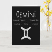 Gemini Horoscope Astrology Star Sign Birthday Gift Kaart (Gele Bloem)