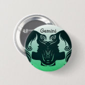 Gemini Horoscope Zodiac Sign Button (Voorkant /achterkant)