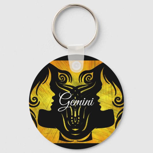 Gemini Horoscope Zodiac sign Twins Key chain Sleutelhanger (Voorkant)