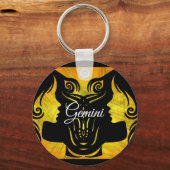 Gemini Horoscope Zodiac sign Twins Key chain Sleutelhanger (Voorkant)