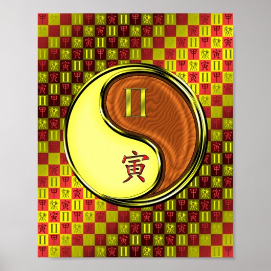 Gemini & Hout Tijger Poster (Voorkant)