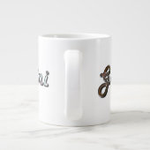 Gemini in Pearl Gemstone Grote Koffiekop (Achterkant)