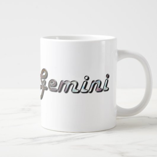 Gemini in Pearl Gemstone Grote Koffiekop (Rechts)