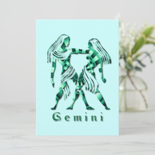 Gemini Invitation Kaart (Staand voorkant)